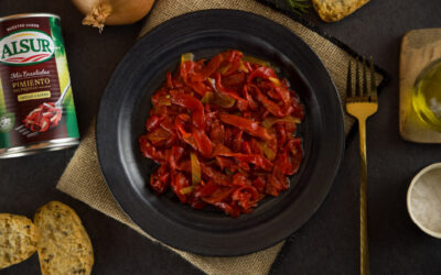 Ensalada de pimiento del piquillo asado