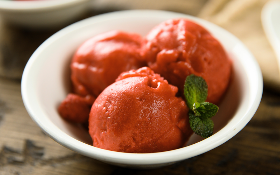 Helado de pimiento del piquillo