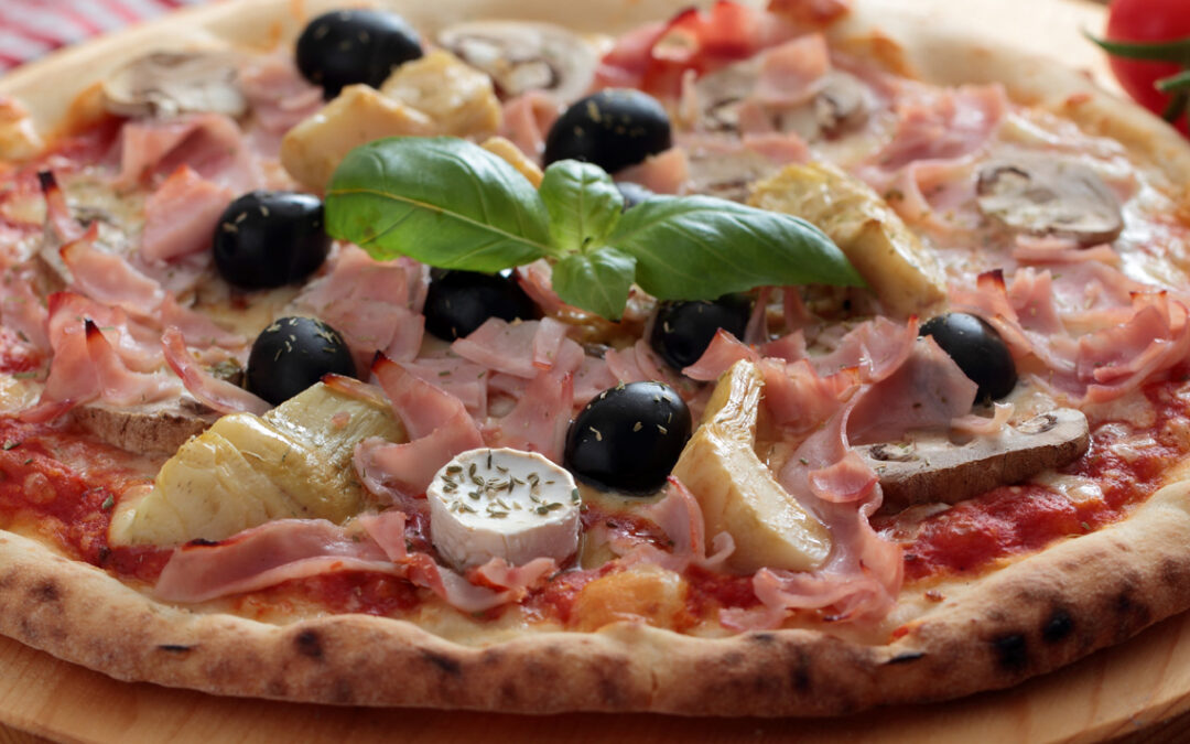 Pizza mediterránea con corazones de alcachofa Alsur