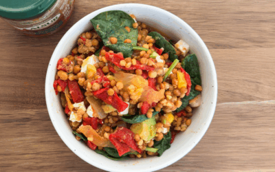 Ensalada de lentejas y pimientos del Piquillo ALSUR con atún