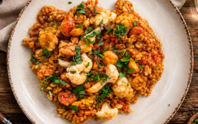 Arroz con gambas y coliflor cocida ALSUR
