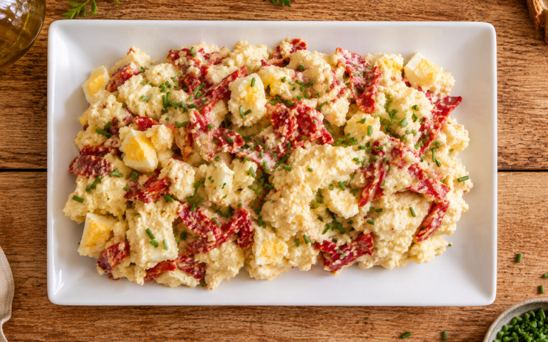 Ensaladilla de patata, pimientos del piquillo y atún